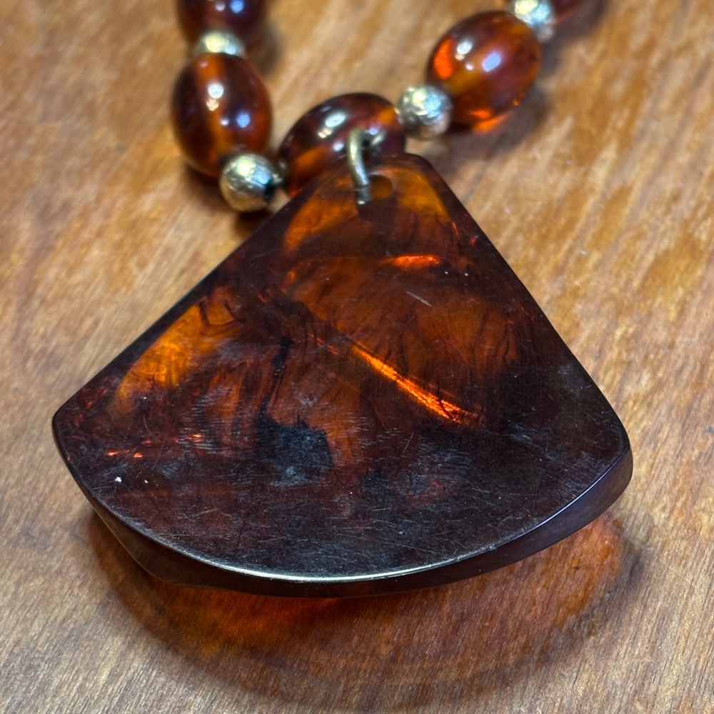 Accessocraft NYC faux amber necklace - Picture 7 of 11